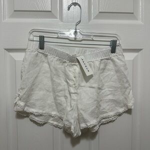 Brandy Melville white linen short
